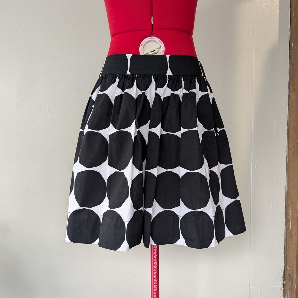 Banana Republic For Marimekko Black and White Circle Print Skirt
